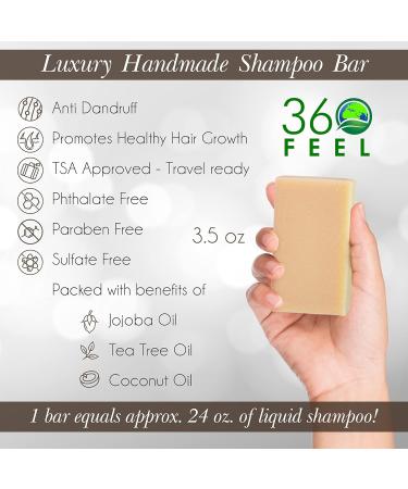 Vegan Lavender Shampoo Bar Soap - Handmade Growth Oils for Hair Loss & Flakes TSA-Friendly Gentle for All Hair Types - Buy Online on GoSupps.com