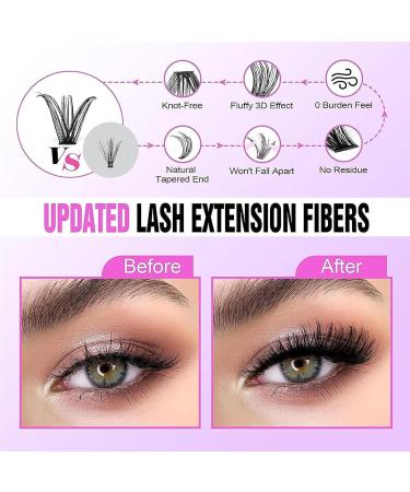Dorolab Dorolab Lashes Dorolab Eyelashes Dorolab Self Adhesive Eyelashes Dorolab Glue Free Eyelashes for Eyelash Extensions No Glue Needed (Style E) - Buy Online on GoSupps.com
