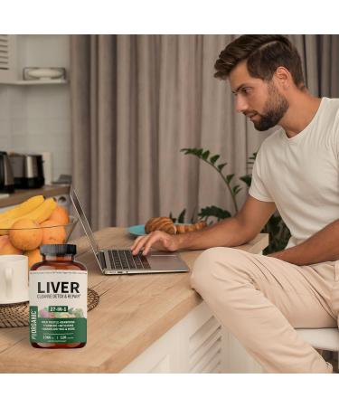 Milk Thistle Liver Guard+ Complex | 1366mg - 120 Caps | 27-IN-1 Herbal Liver Cleanse & Detox Blend | with Silymarin, Beet Root, NAC & Zinc | Third-Party Tested, Vegan, Non-GMO, Gluten Free - Buy Online on GoSupps.com