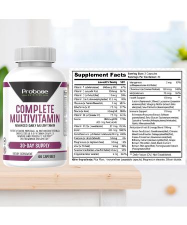 Probase Nutrition Complete Multivitamin 60 Capsules 30-Day Supply - Buy Online on GoSupps.com
