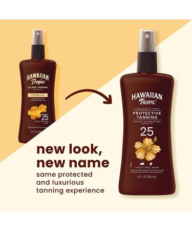 Hawaiian Tropic Tanning Oil Pump Spray SPF 25 - 8 Fl Oz - Buy Online on GoSupps.com