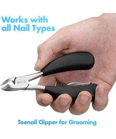 MEDca Precision Toenail Clipper Tool - Premium Ingrown Toenail Cuticle Remover Trimmer and Thick Toenails Nipper Surgical Grade Stainless Steel Nail Foot Treatment for Grooming Nail Care - Buy Online on GoSupps.com