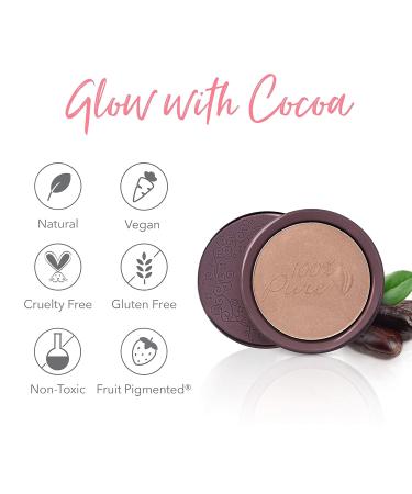 100% PURE Cocoa Pigmented Bronzer - Medium Brown Shade for Face Contouring - 0.32 Oz - Buy Online on GoSupps.com