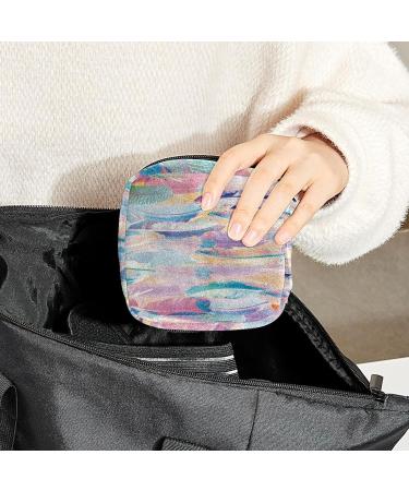 Colorful Feather Period Bag | Sanitary Napkin Storage & Travel Makeup Pouch - Buy Online on GoSupps.com