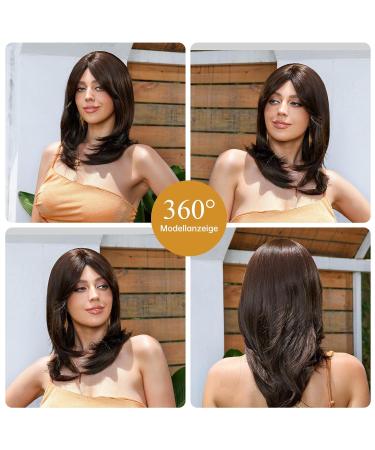 Testar 18 Inch Brown Wigs for Black Women | Glue-Free Shoulder Length Wigs for Daily Use & Parties - Buy Online on GoSupps.com