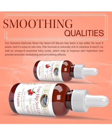 Rosehip Oil Facial Serum - Anti-Oxidant Rich Pore Minimizer | Skin Moisturizing Face Oil for All Skin Types - 1.0 Fl Oz/30ml - Buy Online on GoSupps.com