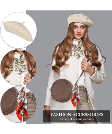 Women's Winter Wool Beret Hat with Stylish Scarf - Black/Red/Beige/Wine Red - Buy Online on GoSupps.com