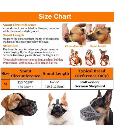 Breathable Black XL Mesh Dog Muzzle - Adjustable Comfortable & Safe for All Breeds - Buy Online on GoSupps.com