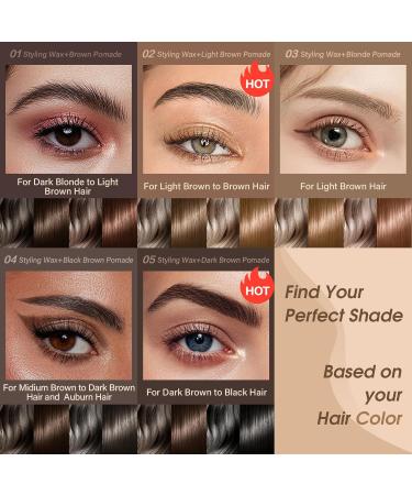 UCANBE Waterproof Eyebrow Gel & Wax Kit | Long-Lasting Dual-Ended Brush | 2-in-1 Eyebrow Makeup for Perfect Brows - Buy Online on GoSupps.com