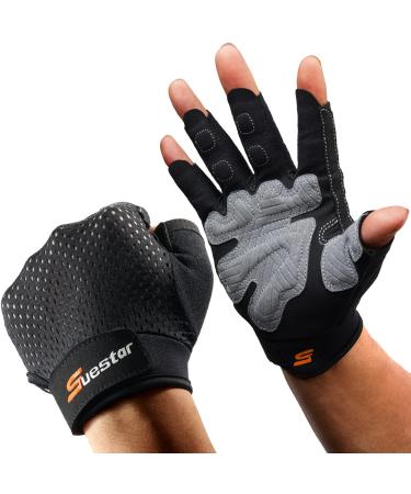 SueStar Workout Gloves for Men Women 2022, Weight Lifting Gloves with Full Palm Protection Excellent Grip Gym Gloves, Ultra Breathable Exercise Gloves for Weightlifting, Fitness, Training, Hanging Large