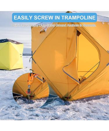 Universal Ice Anchor Tool for Heavy Duty Spiral Screw Ground Anchors - Drill in Seconds | Ice Fishing Anchors Tool for 10mm Drills - Buy Online on GoSupps.com