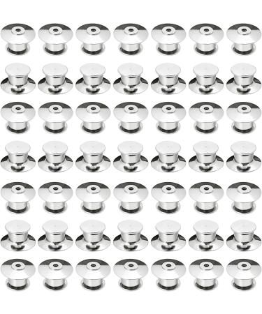 50 PCS Silver Metal Locking Pin Backs - Secure Pin Keepers Clasp - Buy Online on GoSupps.com