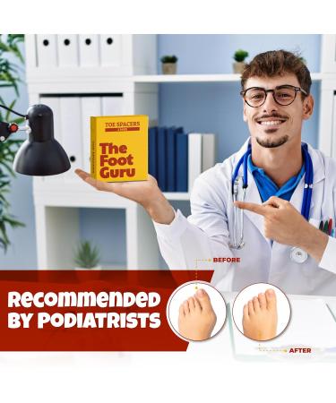 2x Pairs Orthopedic Toe Spacers | Bunion Corrector & Hammer Toe Straightener for Men & Women | Foot Pain Relief & Yoga Toe Spreaders - Buy Online on GoSupps.com