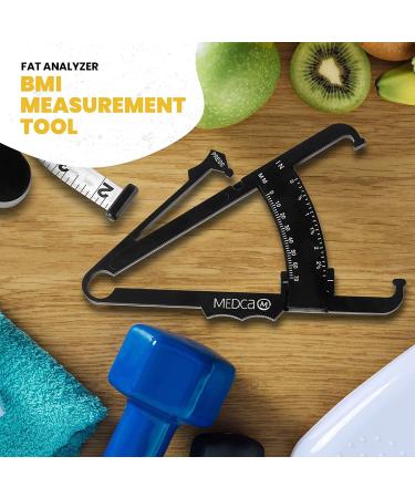 Skinfold Body Fat Caliper - Handheld BMI Measurement Tool by MEDca (Pack of 2 Black) - Accurate Analyzer for Men and Women - Buy Online on GoSupps.com