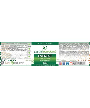 Special Ingredients Everest Powder 250g - Titanium Dioxide Replacement - Vegan Friendly, Gluten Free, Non-GMO - Kosher & Halal Certified - Buy Online on GoSupps.com