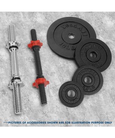 Yes4All 1.15-inch Cast Iron Weight Plates Set for Dumbbells - 1.15 inch - 1.25 + 2.5 + 5 +10lbs - Pair - Buy Online on GoSupps.com
