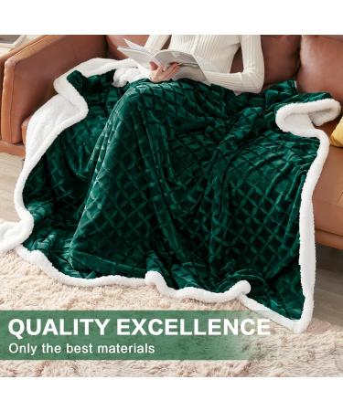 Inhand Sherpa Throw Blanket Twin Size 65x90 - Forest Green Cozy Reversible Fleece Blanket for Couch, Sofa, Bed - Soft and Warm Sherpa Fleece Throw - Plush Lap Blanket - Buy Online on GoSupps.com