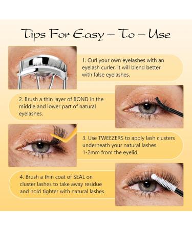 QUEWEL DIY Lash Extension Kit - Waterproof Lashes Clusters Applicator Tool Glue Remover for Natural Look at Home - Buy Online on GoSupps.com