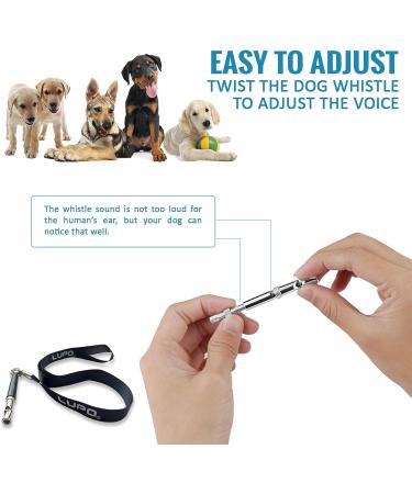 Lupo Dog Whistle - Stop Barking & Recall Training Tool for Dogs & Puppies | Ultrasound with Adjustable Frequency - Buy Online on GoSupps.com