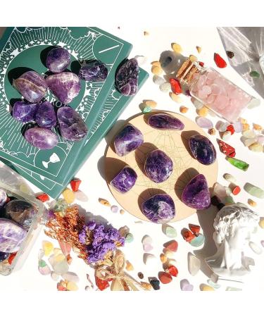 Amethyst Crystal Stones 100g - Natural Irregular Polished Gemstones for Reiki Energy, Vase Filler & Decor - Buy Online on GoSupps.com