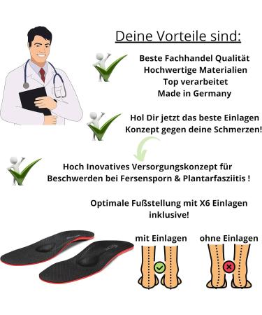 Active X6 Orthopedic Shoe Inserts for Heel Spur & Plantar Fasciitis Relief | Kink Foot Flat Foot Metatarsalgia Correction - Buy Online on GoSupps.com