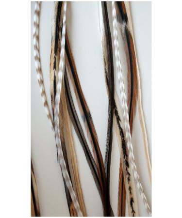 Buy Grizzly Extensions NEW 5 Individual Feather Extensions for Brown Hair Natural Look Fast Shipping Worldwide - Buy Online on GoSupps.com