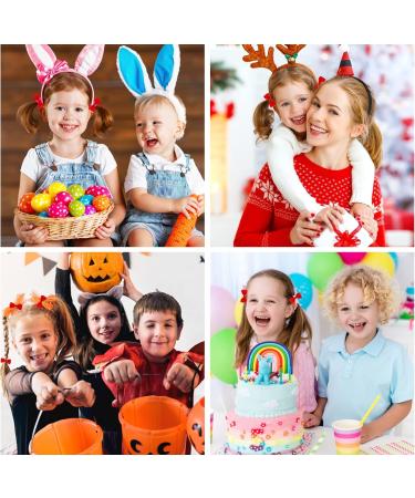 Molain 10PCS Baby Rubber Bands Red Nylon Bows Head Wraps - Hair Ties for Easter, Cheerleading & Cosplay - Buy Online on GoSupps.com