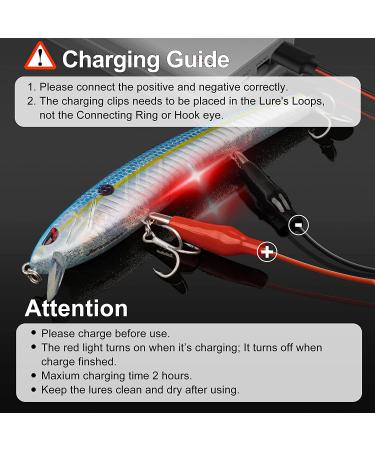 TRUSCEND Electronic Twitching Jerkbait LED Robotic Minnow Fishing Lure - USB Rechargeable - Slow Sinking Bass Lures - BlueGreen - Ideal for Freshwater, Saltwater, Ice, and Night Fishing - Buy Online on GoSupps.com