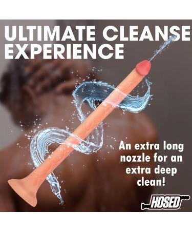 HOSED 12 Slim Silicone Enema Hose - Realistic Look Extra-Long Premium Silicone for Beginners & Couples - 2 Pieces in Flesh Color - Buy Online on GoSupps.com