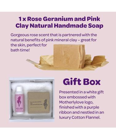 Motherlylove Gift Box: 100% Natural Vegan Pampering Foot Care - Footless Rose Geranium & Pink Clay Soap Made in Britain - Buy Online on GoSupps.com