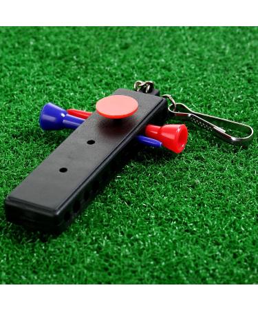 MUXSAM Black Golf Tee Holder for Bag - 1-Pack Tee Carrier with 12 Holes, 3 Ball Markers, Keychain - Golf Accessory - Buy Online on GoSupps.com