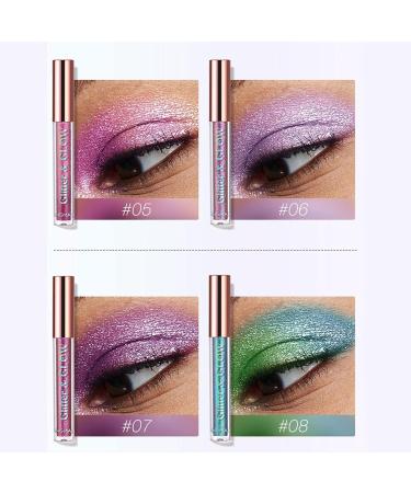 Liquid Eyeshadow Set 10 Colors Eyeshadow Set - Liquid High-pigmented and Waterproof Long Lasting Quick-Drying Eyeshadow Holographic Sets Shakven - Buy Online on GoSupps.com