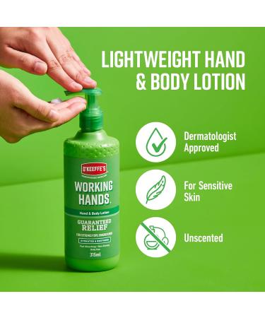 O'Keeffe's Working Hands Hand & Body Lotion 315ml - Suitable for Sensitive Skin | Moisturizes Restores & Relieves Dry & Cracked Skin | Fast Absorption Non-Greasy & Suitable - Buy Online on GoSupps.com