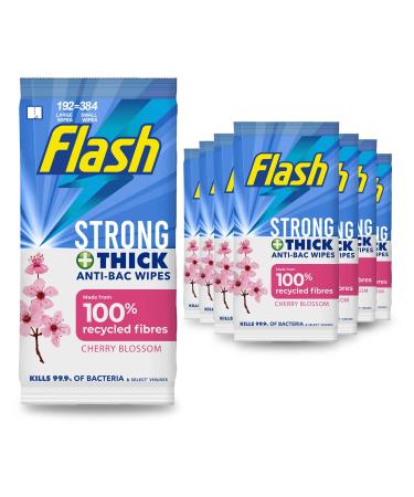 Flash Antibacterial Cleaning Wipes Blossom & Breeze 192 Extra Large Wipes (24 x 8)