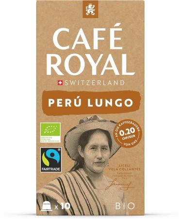  Caf Royal Caf Royal Bio Havelaar Peru Lungo 10 Capsules (R)* Compatible Capsules (Aluminium 5/10 Intensity) - Nespresso Capsules - Pack of 10 - Buy Online on GoSupps.com