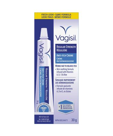 Vagisil Anti-Itch Creme Regular Strength for Feminine Intimate Areas Gynecologist Tested 30g