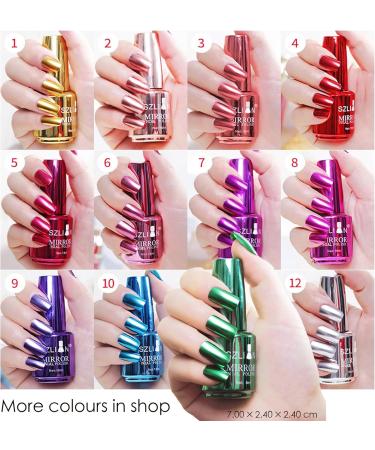 Green Nail Polish Chrome Metallic Nail Varnish Mirror Quick Dry Metal Effect No UV Needed Christmas Nail Art Polish Chrome Nail Polish - Buy Online on GoSupps.com