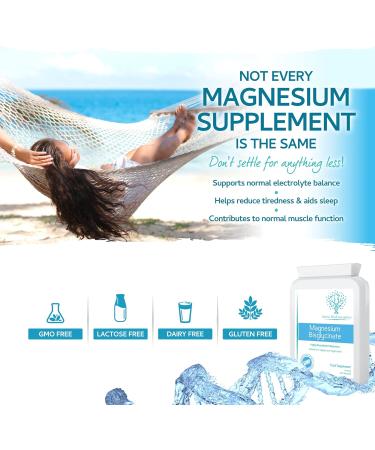 Magnesium Bisglycinate 500mg - 90 Capsules for Better Sleep & Nerve Support - Vegan & UK Made - Buy Online on GoSupps.com