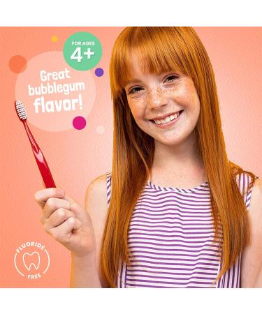 Vitaminpaste Kids Toothpaste with Daily Multivitamins - Fluoride Free, Fresh Breath, Anti-Cavity - Bubble Gum Flavor - 4.1oz - Buy Online on GoSupps.com