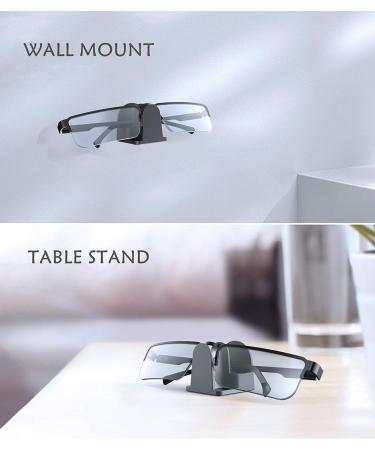 Sciuu Glasses Sunglasses Holder - 2 Pieces Wall Bracket Desk Stand Car Holder for Eyewear Storage Organizer - 3M Adhesive - White - Buy Online on GoSupps.com
