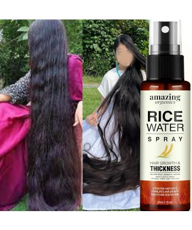 Rice Water Spray with Rosemary & Castor Oil - Hair Growth Treatment for Men & Women | Boost Volume & Reduce Hair Loss - Buy Online on GoSupps.com