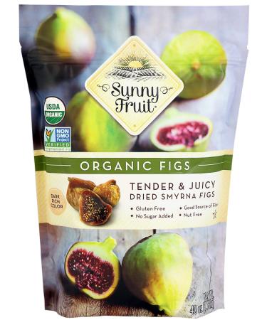 Organic Rehydrated Dried Smyrna Figs - Sunny Fruit 40oz Bulk Bag | Tender & Juicy - NO Added Sugars, Sulfurs or Preservatives | ALLERGEN-FRIENDLY, VEGAN, KOSHER & HALAL 2.5 Pound (Pack of 1)