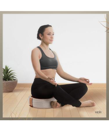 Glappage Berlin Health Collection: Luxury Acupressure & Yoga Cushion - Reversible Sustainable Linen 32x15cm Adjustable Height - Buy Online on GoSupps.com
