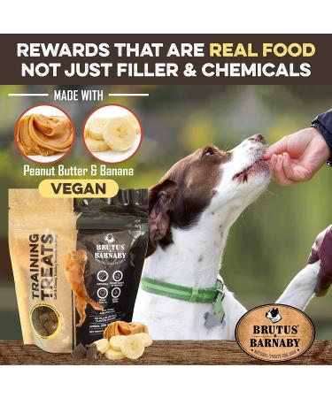 BRUTUS & BARNABY Peanut Butter & Banana Training Treats for Dogs - 8oz Pack - All-Natural Vegan Reward for Puppy Training - Buy Online on GoSupps.com