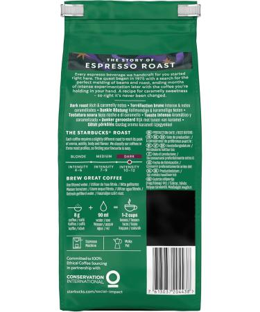 STARBUCKS Espresso Roast Brown Roast Ground Coffee 200g (Pack of 6) - Buy Online on GoSupps.com