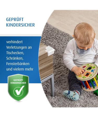 Reer Corner Protector Soft - 4 Pieces Bite-Proof Safe Tested White | International Shipping Available - Buy Online on GoSupps.com