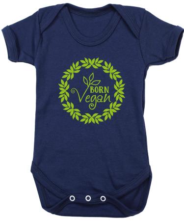 Hippowarehouse Born Vegan baby vest bodysuit (short sleeve) boys girls