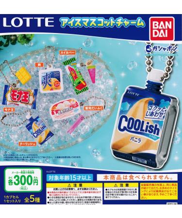 Band_DAI LOTTE Lotte Ice Mascot Charm All 5 Types Set (Full Comp) Acrylonitrile Butadiene Styrene Polyvinyl Chloride