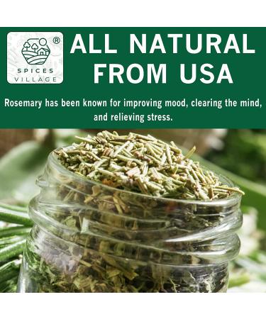 SPICES VILLAGE Dried Rosemary Leaves 4 oz - Pure Mediterranean Seasoning for Cooking & Tea | Kosher, Gluten Free, Vegan, Non GMO - Resealable Bulk Bag - Buy Online on GoSupps.com