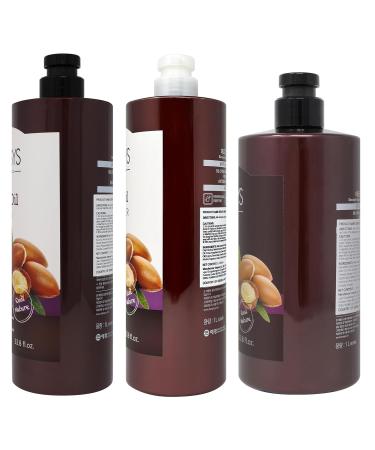 Kerasys Argan Oil Set for Extremely Damaged Hair - 33.8 fl oz Shampoo Conditioner & Treatment - International Shipping - Buy Online on GoSupps.com